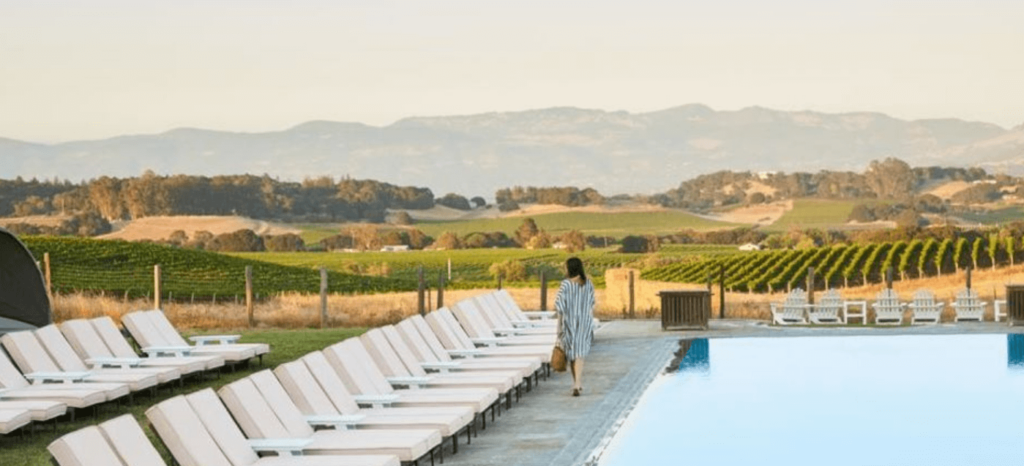 Panoramic views of Napa Valley from the Carneros Resort